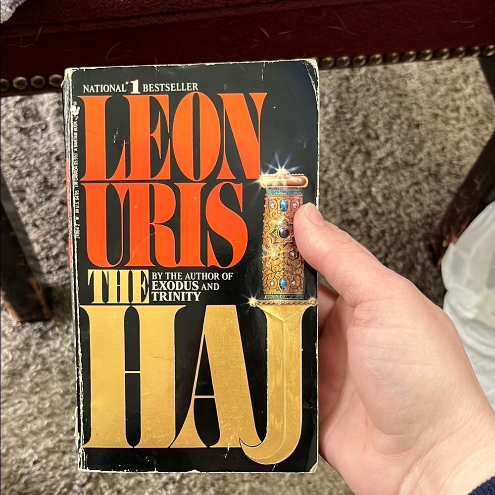Leon Uris 'The Haj' Paperback - Black and Orange Cover